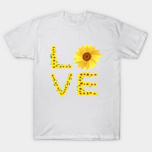 Sunflower Love (White Background) T-Shirt